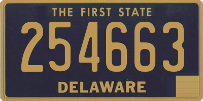 DE license plate 254663
