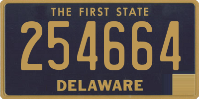 DE license plate 254664