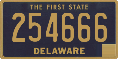 DE license plate 254666