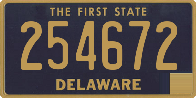 DE license plate 254672
