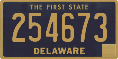DE license plate 254673