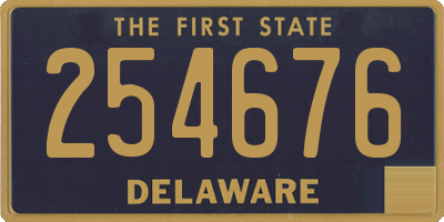 DE license plate 254676