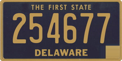 DE license plate 254677