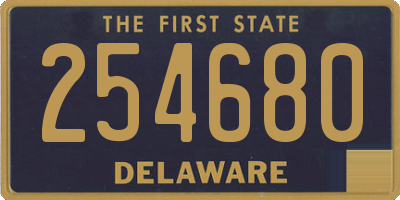 DE license plate 254680