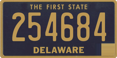 DE license plate 254684