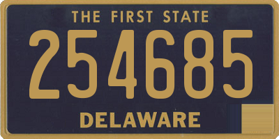 DE license plate 254685