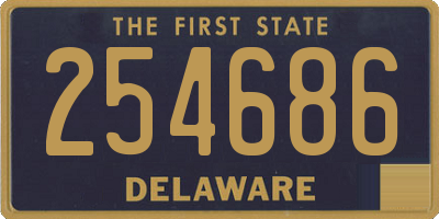 DE license plate 254686