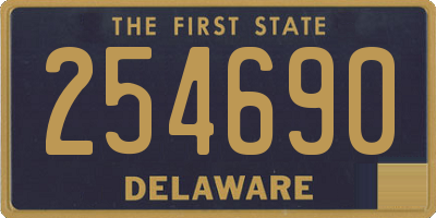 DE license plate 254690