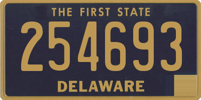DE license plate 254693