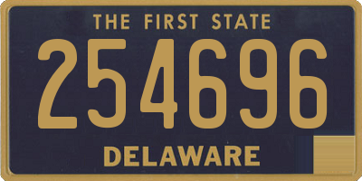DE license plate 254696