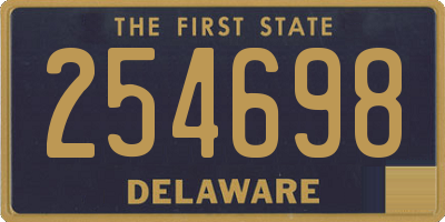 DE license plate 254698
