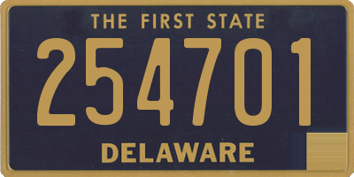 DE license plate 254701