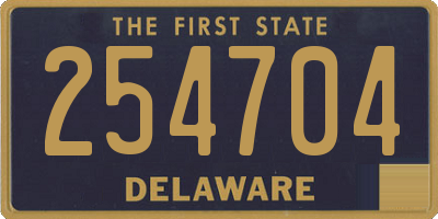 DE license plate 254704