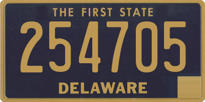 DE license plate 254705