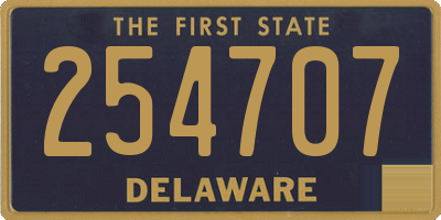 DE license plate 254707