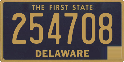 DE license plate 254708