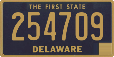 DE license plate 254709