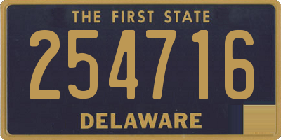 DE license plate 254716