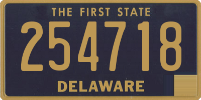 DE license plate 254718