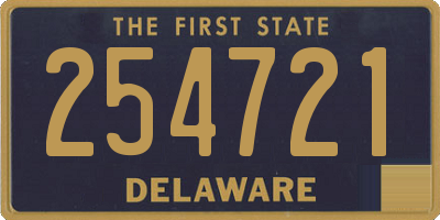 DE license plate 254721