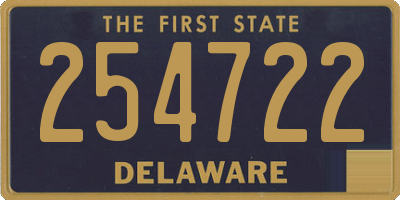 DE license plate 254722