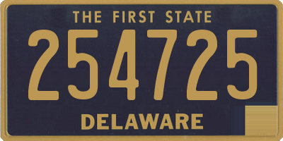 DE license plate 254725