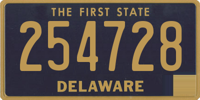 DE license plate 254728