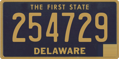 DE license plate 254729