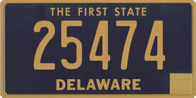 DE license plate 25474