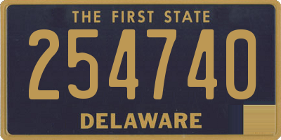 DE license plate 254740