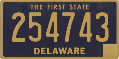 DE license plate 254743