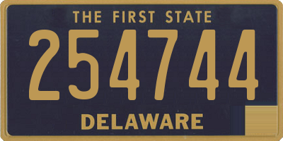 DE license plate 254744