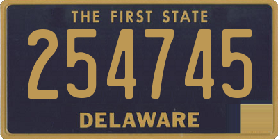 DE license plate 254745
