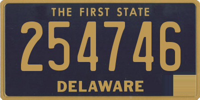DE license plate 254746