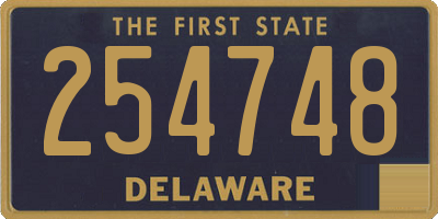 DE license plate 254748