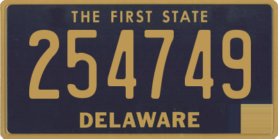 DE license plate 254749