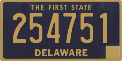 DE license plate 254751