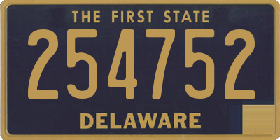 DE license plate 254752
