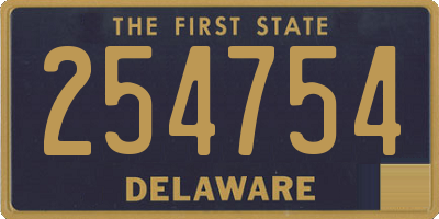 DE license plate 254754