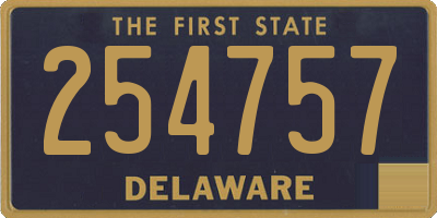 DE license plate 254757