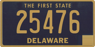 DE license plate 25476