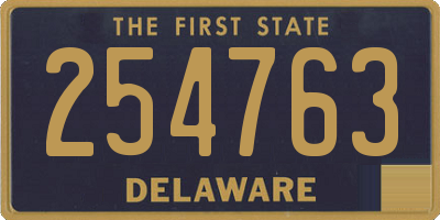 DE license plate 254763