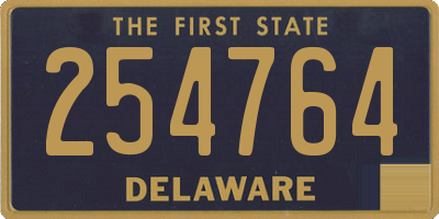 DE license plate 254764