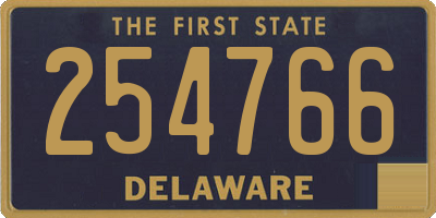 DE license plate 254766
