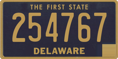 DE license plate 254767