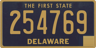DE license plate 254769