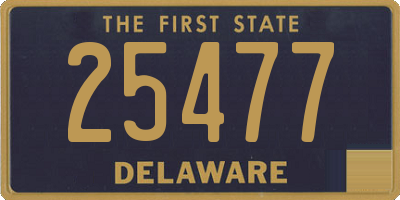 DE license plate 25477