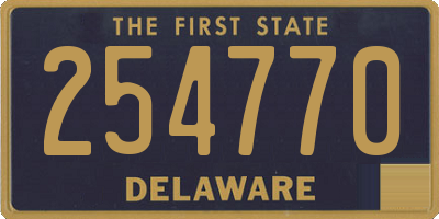DE license plate 254770