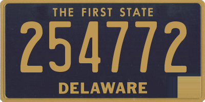 DE license plate 254772
