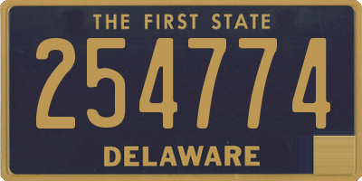 DE license plate 254774